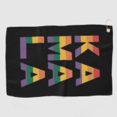 カマラハリス2024レインボー国旗ゲイプライドLGBT ゴルフタオル (横)