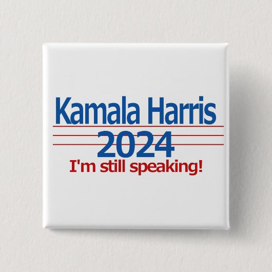カマラハリス2024俺はまだ話だ！ 缶バッジ (正面)