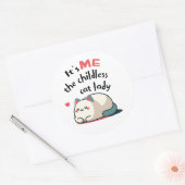 カマラハリス2024可愛い子なしキャットレディ ラウンドシール (封筒)