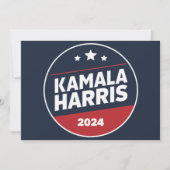 カマラハリス2024大統領レトロ選挙 招待状 (正面)