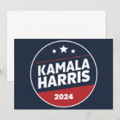 カマラハリス2024大統領レトロ選挙 招待状 (正面/裏面)