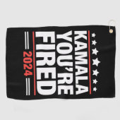 カマラハリス2024年カマラハリスあなたは解雇 ゴルフタオル (横)