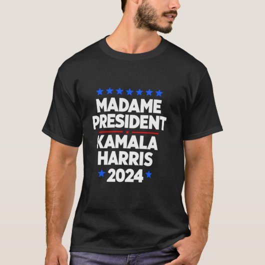 カマラハリス2024年マダム大統領選 Tシャツ (正面)