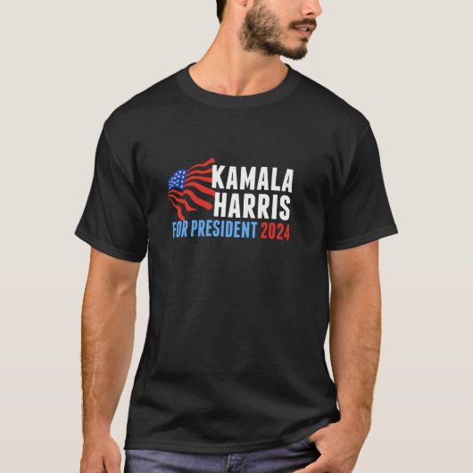 カマラハリス2024年大統領選挙アメリカ人 Tシャツ (正面)