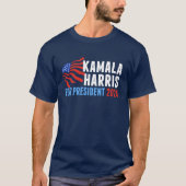カマラハリス2024年大統領選挙ブルー Tシャツ (正面)