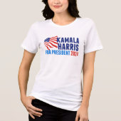 カマラハリス2024年大統領選挙女子 トライブレンドTシャツ (正面)
