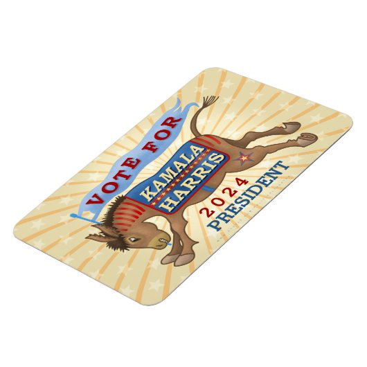 カマラハリス2024年民主党議員ドンキー大統領 マグネット (左側)