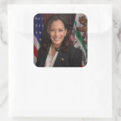 カマラハリス2024年米国大統領候補 スクエアシール (バッグ)