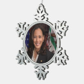 カマラハリス2024年米国大統領候補 スノーフレークピューターオーナメント (右)