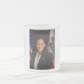 カマラハリス2024年米国大統領候補 フロストグラスマグカップ (中央)