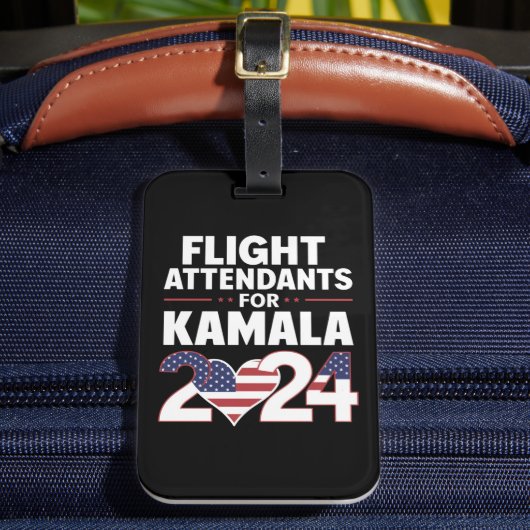カマラハリス2024年選挙のフライト付き添い人 ラゲッジタグ (正面インサイチュ2)