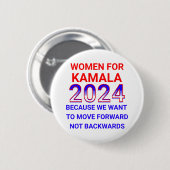 カマラハリス2024年選挙の女性 缶バッジ (正面&裏面)
