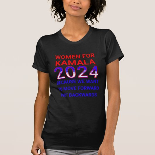 カマラハリス2024年選挙の女性 Tシャツ (正面)