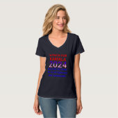 カマラハリス2024年選挙の女性 Tシャツ (正面フル)
