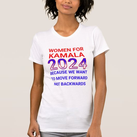 カマラハリス2024年選挙の女性 Tシャツ (正面)