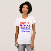 カマラハリス2024年選挙の女性 Tシャツ (正面フル)