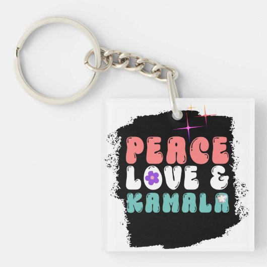 カマラハリス2024年Groovy大統領 キーホルダー (正面)