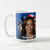 カマラハリス2024星とストライプ コーヒーマグカップ (左)