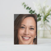 カマラハリス2024私の社長は黒人女性だ ポストカード (スタンド正面)