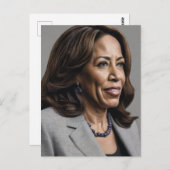 カマラハリス2024第1インディアンブラックメラニンシエスタ ポストカード (正面/裏面)