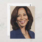 カマラハリス2024第1インディアンブラックメラニンシエスタ ポストカード (正面/裏面)