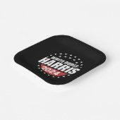 カマラハリス2024選挙のためのホワイトダデス ペーパープレート (傾斜あり)