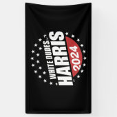 カマラハリス2024選挙のためのホワイトダデス 横断幕 (縦)