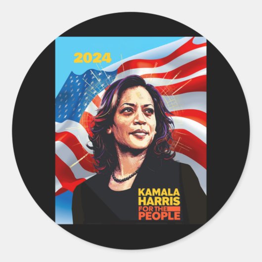 カマラハリス2024 2 ラウンドシール (正面)