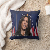 カマラハリス&アメリカンドリーム引用文装飾用クッション クッション (ブランケット)