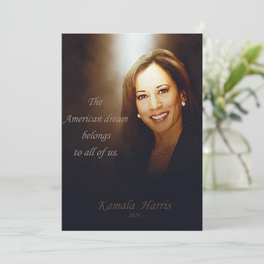 カマラハリス。アメリカン・ドリームは我々全員のものだ サンキューカード (スタンド正面)