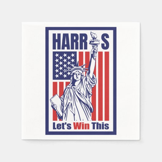 カマラハリス スタンダードカクテルナプキン (正面)