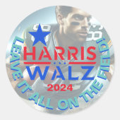 カマラハリス、ティム離れワルツ畑に行け! ラウンドシール (正面)