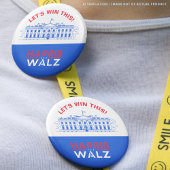 カマラハリス,ティム・ウォルズのホワイトハウスこの勝利 缶バッジ