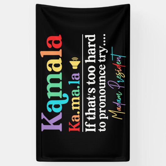 カマラハリス 横断幕 (縦)