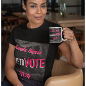 カマラハリス。白と黒のインテリア色 ツートーンマグカップ