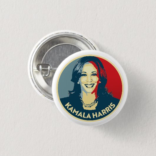 カマラハリス 缶バッジ (正面&裏面)