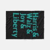 カマラハリス&amp; Wジョイリバティーサポーターズ フリースブランケット (正面(横))