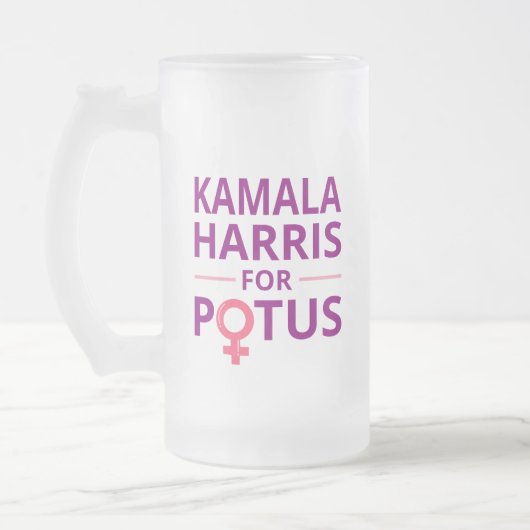 カマラハリスFor POTUS I フロストグラスビールジョッキ (左)