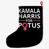 カマラハリスFor POTUS I ラージクリスマスストッキング (裏面)