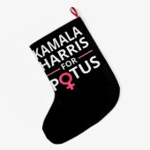 カマラハリスFor POTUS I ラージクリスマスストッキング (裏面 (吊り時))
