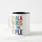 カマラハリスLGBTゲイプライド・レインボー ツートーンマグカップ (正面左)