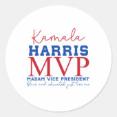 カマラハリスMvpマダム副社長ブラック&E ラウンドシール (正面)