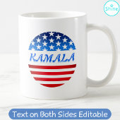 カマラハリスUSA国旗のカスタム文字選挙2024 コーヒーマグカップ