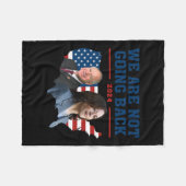 カマラハリスW 2024社長ポー行くつもりはない フリースブランケット (正面(横))