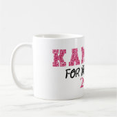 カマラピンクグリッター大統領選挙2024 コーヒーマグカップ (左)