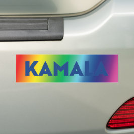 カマラブルータイポグラフィグラディエントレインボーlgbt バンパーステッカー