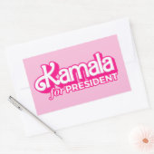 カマラプレジデントピンクスタイル 長方形シール (封筒)