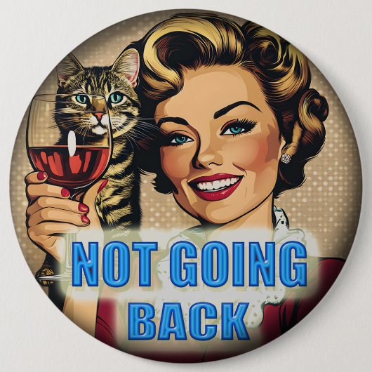 カマラボタンに戻らない 缶バッジ (正面)