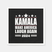 カマラメイクアメリカ再びアメリカ国旗2024 スタンダードカクテルナプキン (正面)