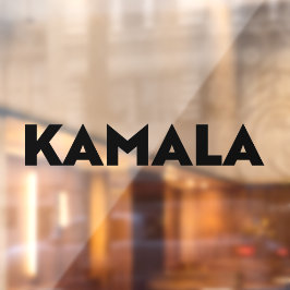 カマラモダンタイポグラフィミニマルはっきりしたリストブラック ウィンドウサイン